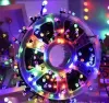 Distributed led solar coil lights, v8 hexagonal disc light strings, outdoor engineering lighting, waterproof Christmas color lights Item Picture